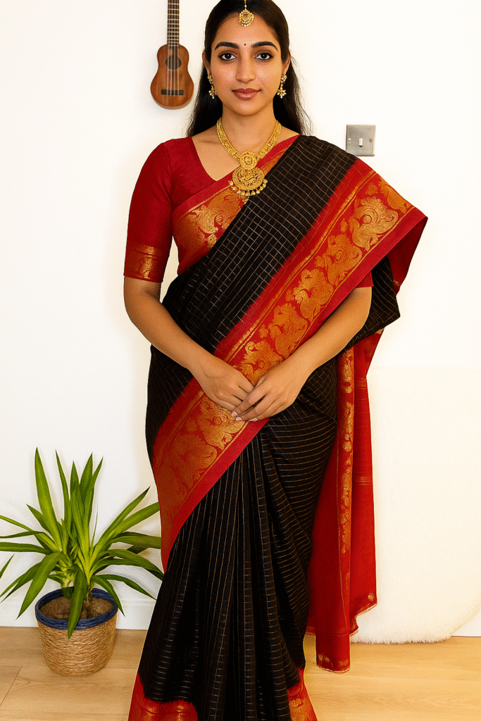 Sungudi Cotton Sarees with Running Blouse