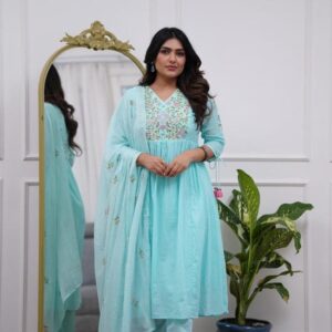 festival collection, pure cotton anarkali kurta copy