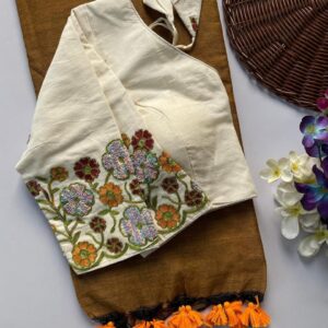 new handloom khadi cotton saree copy