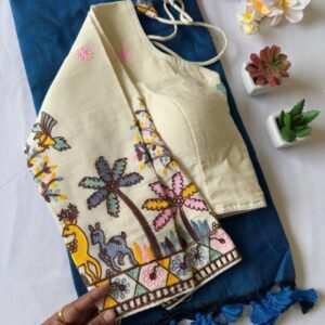 new handloom khadi cotton saree copy