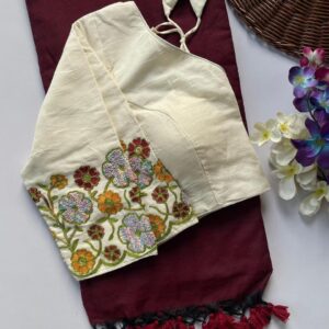 new handloom khadi cotton saree copy