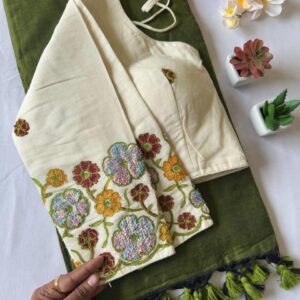 new handloom khadi cotton saree copy