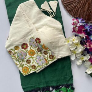 new handloom khadi cotton saree copy