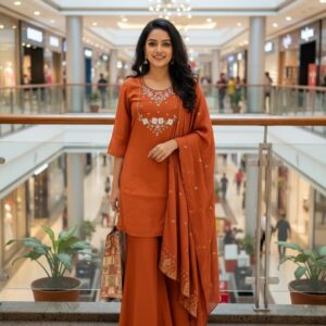 pure mul chanderi fabric – soft, rich & premium beautiful designer short kurti copy